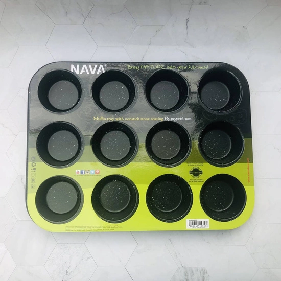 Forma do pieczenia muffinek granitowa blacha na babeczki 12 szt