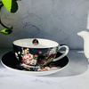 Zestaw tea for one VINTAGE FLOWERS BLACK 