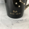 Kubek czarny znak zodiaku BYK na prezent 430 ml PREMIUM