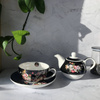 Zestaw tea for one VINTAGE FLOWERS BLACK 