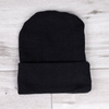 Czarna czapka typu krasnal beanie